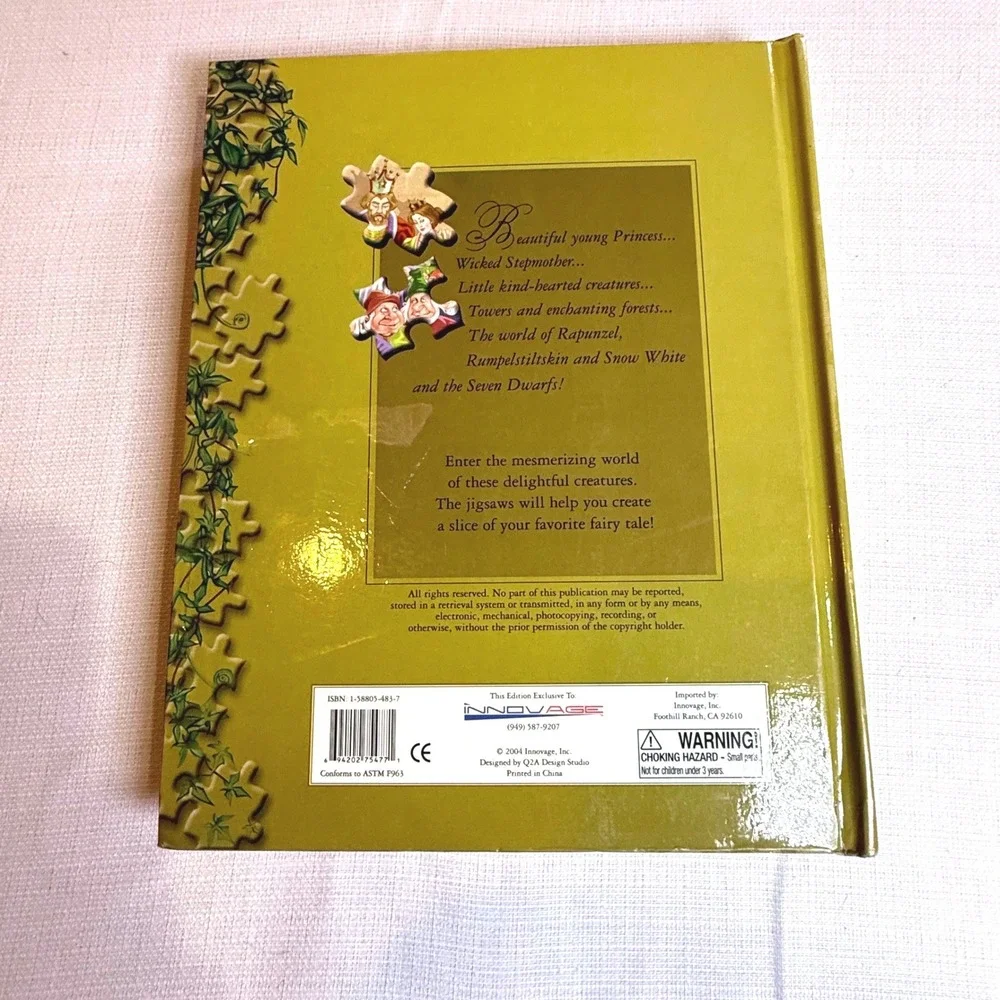 Fairy Tale Jigsaw Puzzle Book Snow White Rapunzel‎ Rumpelstiltskin Complete
